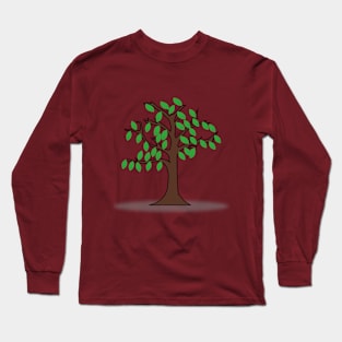 Tree with Green Leaves Long Sleeve T-Shirt